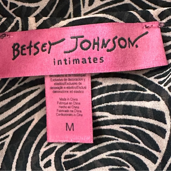 BETSEY JOHNSON Intimates Y2K Sheer Babydoll Swirl Print Mini Dress Size Medium - Picture 12 of 15
